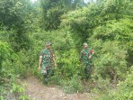 Babinsa Koramil 06/Merbau Rutin Patroli Cegah Karhutla di Desa Pangkalan Balai