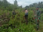 Babinsa Koramil 06/Merbau Terus Gencarkan Patroli Karhutla di Desa Semukut