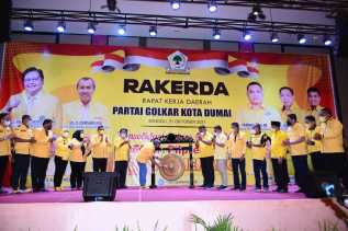 Syamsuar Membuka Secara Resmi Rakerda DPD Partai Golkar Dumai Tahun 2021