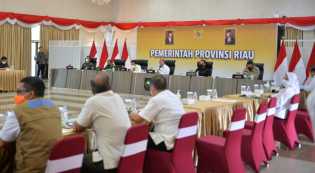 Pemprov Riau Bahas Perkembangan Covid-19 dan Persiapan Nataru