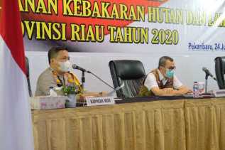 Polda Riau Rakor Kesiapan Penanganan Kebakaran Hutan dan Lahan 2020