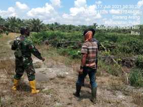 Cegah Karhutla, Personil Koramil 02/TP Terus Tingkatkan Patroli ke Titik-titik Rawan