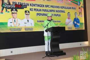 Gubernur Kepri Melepas 22 Atlet NPCI Provinsi Kepri yang Akan Bertanding Pada Papernas di Papua