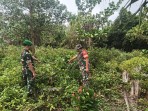Babinsa Koramil 06/Merbau Gelar Patroli dan Sosialisasi Cegah Karhutla di Desa Mengkirau