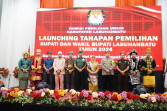 Hadiri Launching Tahapan Pilkada, Plt. Bupati Labuhanbatu Berpesan Jaga Marwah Pilkada