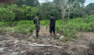 Cek Sumber Air hingga Sosialisasi Larangan Membakar, Babinsa Koramil 06/Merbau Maksimalkan Upaya Pencegahan Karhutla