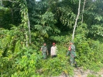 Patroli Rutin Babinsa Koramil 06 Merbau di Beberapa Titik Wilayah Binaan