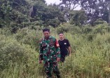 Patroli Karhutla, Babinsa Tegaskan Larangan Membakar Lahan di Merbau