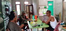 Silaturahmi Babinsa di Kampung Pancasila, Tanamkan Nilai-Nilai Pancasila
