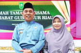 Pj.Bupati Herman yang didampingi Istri Hadiri Ramah Tamah Bersama Penjabat Gubernur Riau SF Hariyanto Yang Baru Dilantik