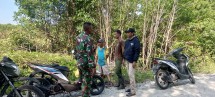Babinsa Koramil 06/Merbau Ajak Warga Kampung Pancasila Jauhi Miras dan Narkoba
