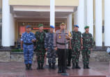 Mayor Arh Catur Sopan Permana Hadiri Apel Gelar Pasukan dan Sinergitas Dalam Rangka Pengamanan Pemilu 2024