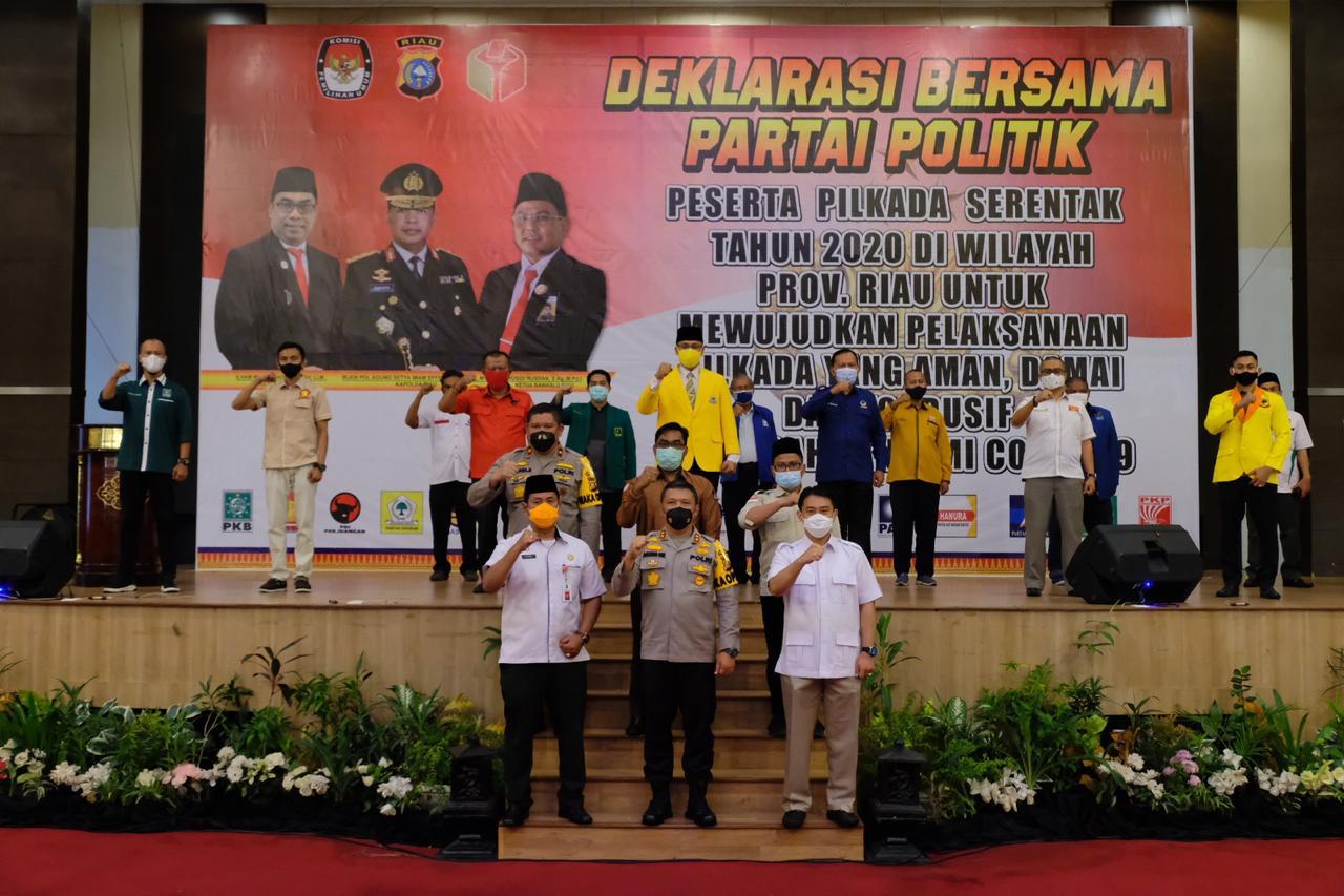 Kapolda Riau Inisiasi Deklarasi Bersama Parpol