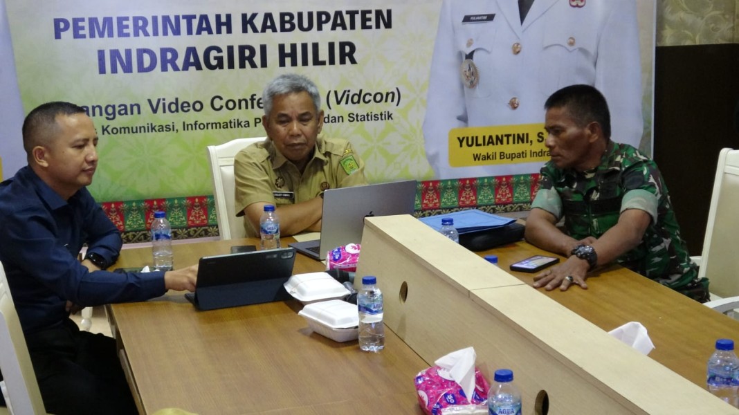 Pemkab Inhil Mengikuti Rakoor Pengendalian Inflasi Daerah Tahun 2025