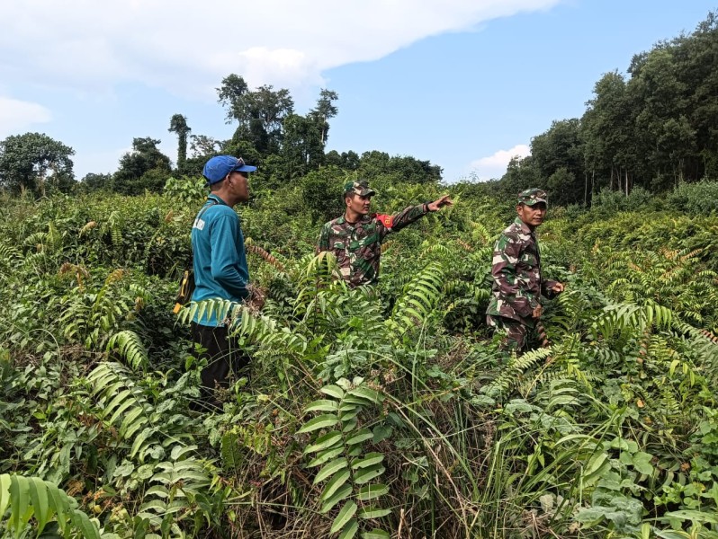 Babinsa Koramil 06/Merbau Sosialisasi Bahaya Pembakaran Lahan ke Warga Desa Selat Akar