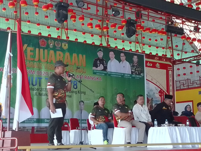 Diikuti Ratusan Atlet, Kejuaraan Karate Piala Dandim 0320/Dumai Resmi Dibuka