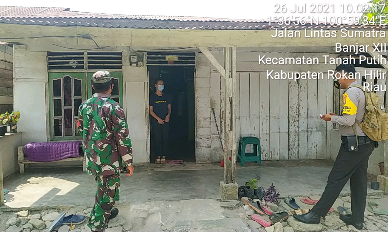 Babinsa Koramil 02/TP dan Bhabinkamtibmas Lakukan Tracking Bersama