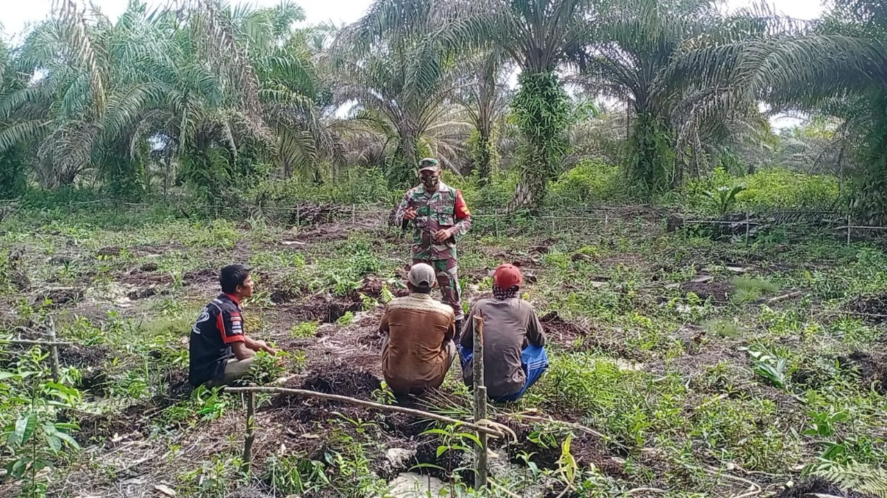 Patroli dan Sosialisasi Pencegahan Karhutla Oleh Serda Cerza Katno