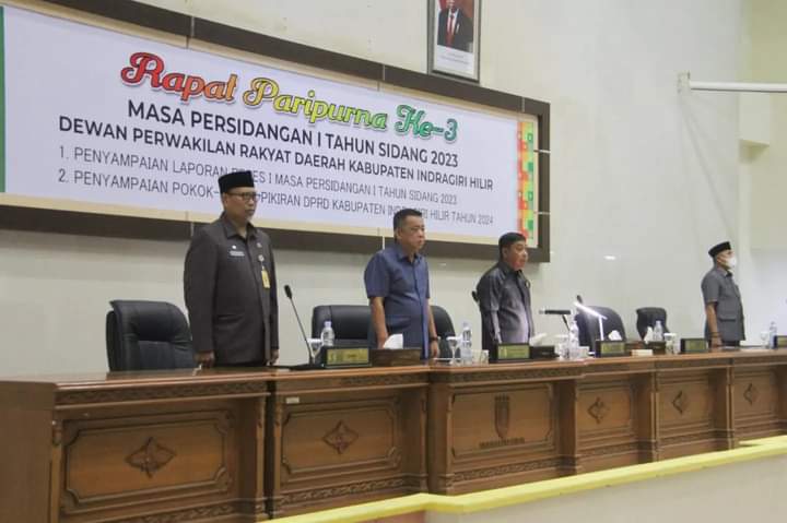 Bupati Inhil Hadiri Rapat Paripurna Ke -3 Masa Persidangan l Tahun Sidang 2023 DPRD Inhil