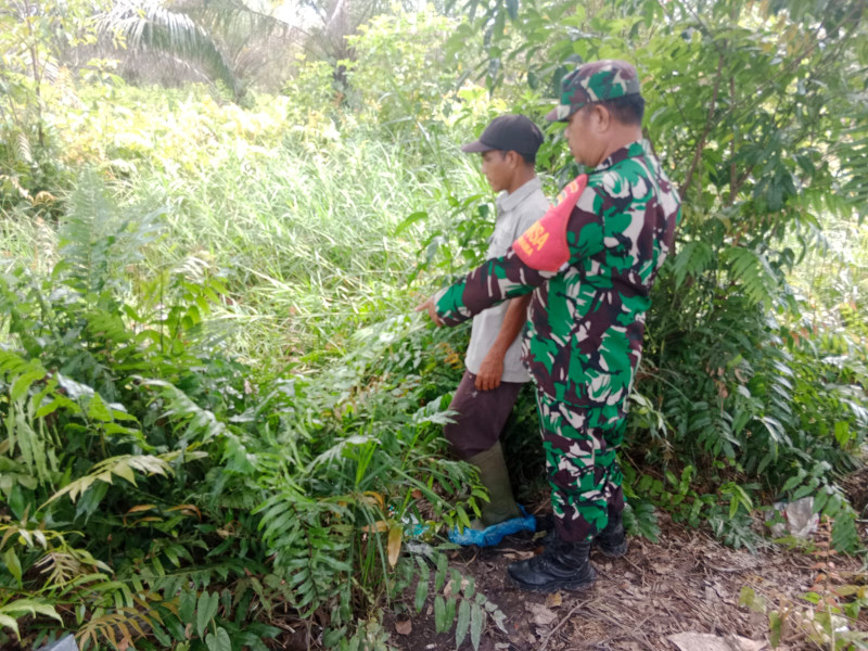 Cegah Karhutla, Babinsa Serda Agustinus Himbau Warga RT 3 Hindari Pembukaan Lahan dengan Membakar