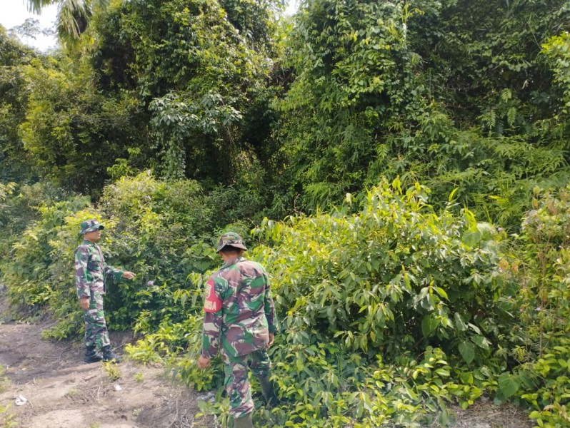 Patroli Karhutla di Desa Semukut, TNI Fokus Jaga Lingkungan