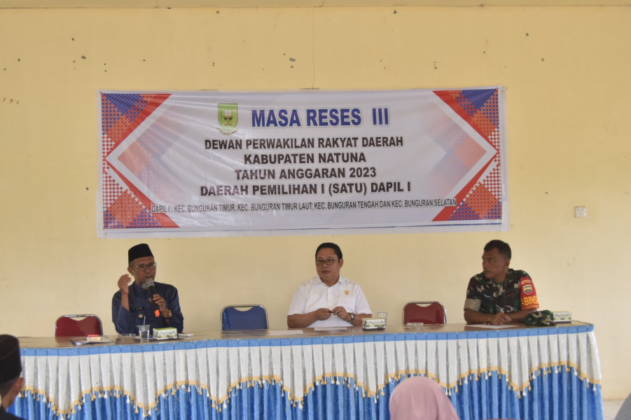 Melalui Reses ke-III, Ketua DPRD Natuna Tampung Aspirasi Warga Kelurahan Ranai Darat