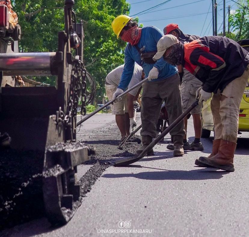 PUPR Pekanbaru Lakukan Overlay di Sejumlah Jalan, Termasuk Jalan Kartama dan Rambutan