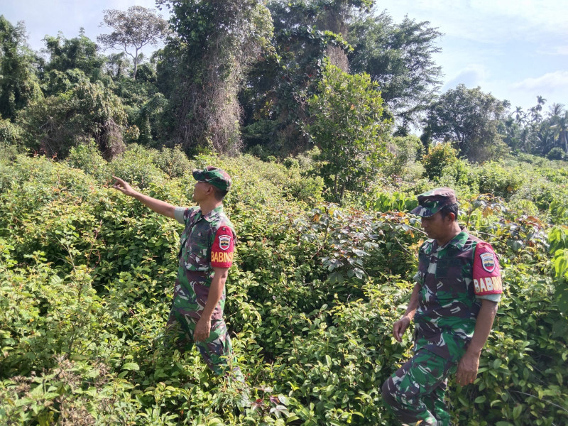 Babinsa Koramil 06/Merbau Ajak Warga Cegah Karhutla di Desa Kudap