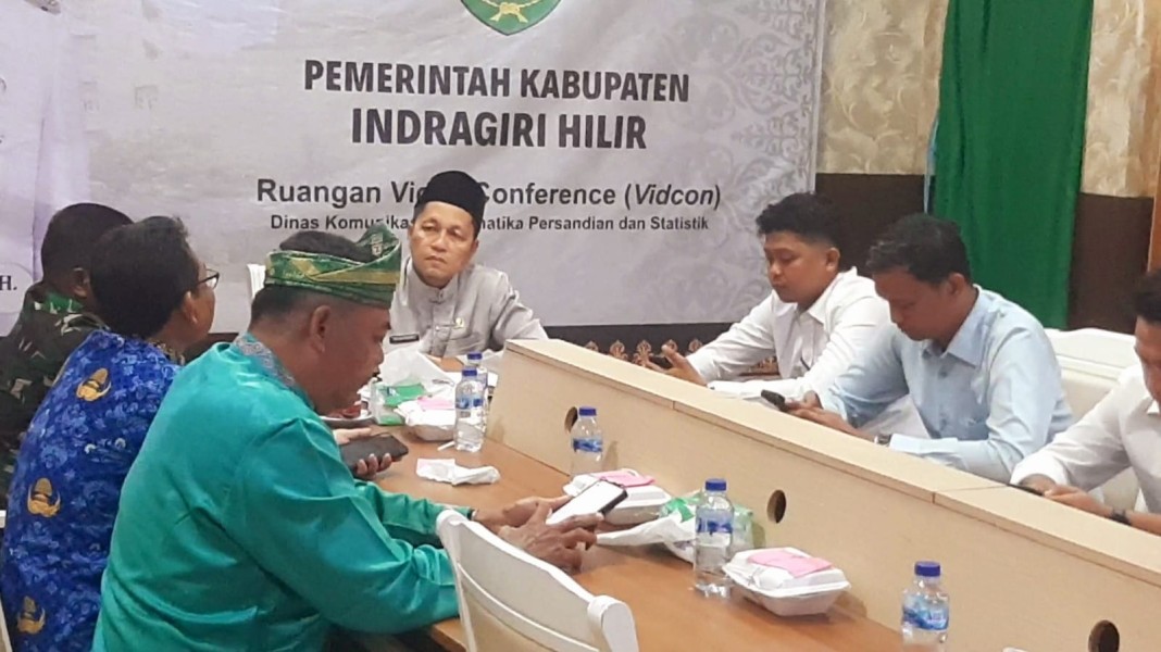 Pemkab Inhil Ikuti Rapat Koordinasi Pengendalian Inflasi Daerah Tahun 2024 Secara Virtual