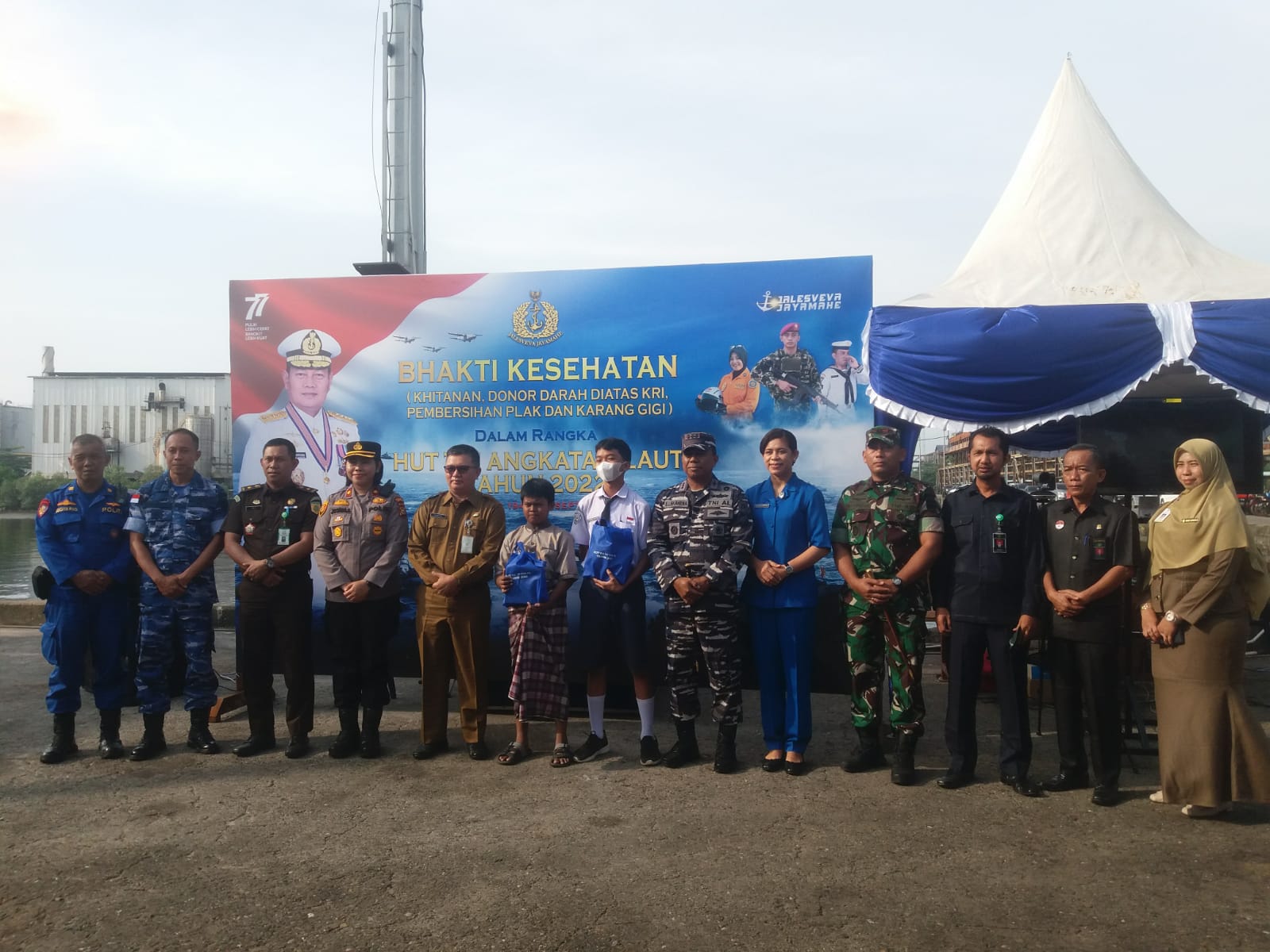 Dandim 0320/Dumai Hadiri Bhakti Kesehatan Dalam Rangka HUT TNI AL