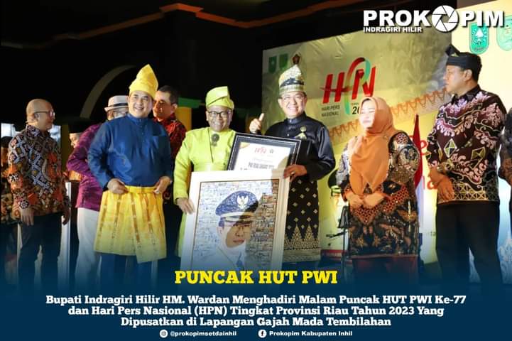 Puncak HUT PWI Ke-77 dan HPN 2023 Tk. Prov. Riau, Bupati HM. Wardan Jadikan Momentum Mengenalkan dan Membangun Perkelapaan Inhil