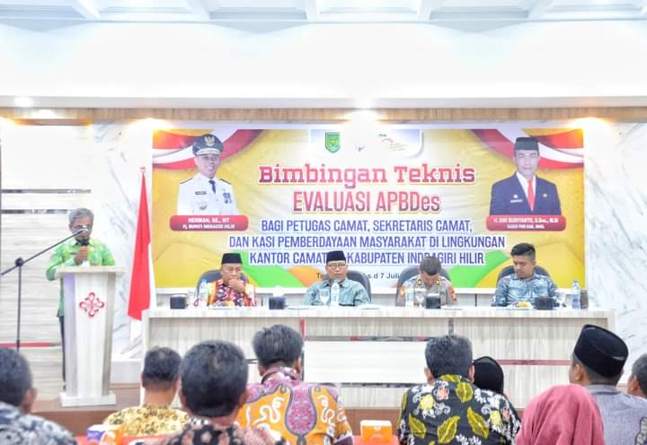 Tingkatkan Kapabilitas Aparatur Kecamtan, Pj Bupati Inhil Buka Bimtek Evaluasi APBDes