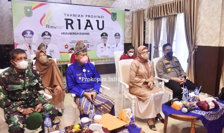 Wabup H Syamsuddin Uti Ikuti Apel Milad Riau Ke-64 TH 2021 Secara Virtual