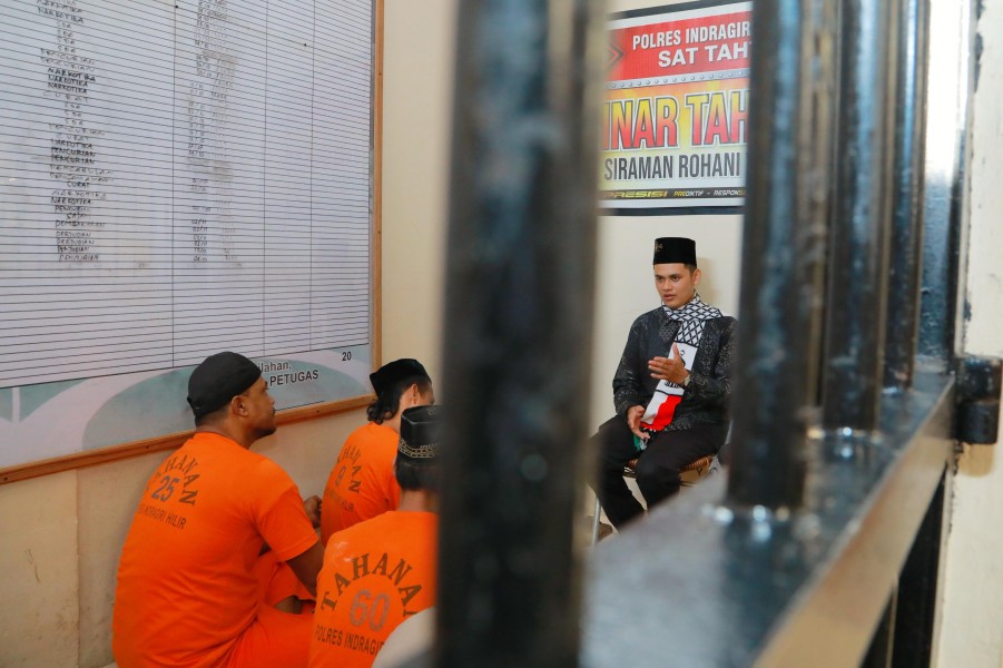 Polres Inhil Giat Siraman Rohani bagi Tahanan Selama Ramadhan 1446 H
