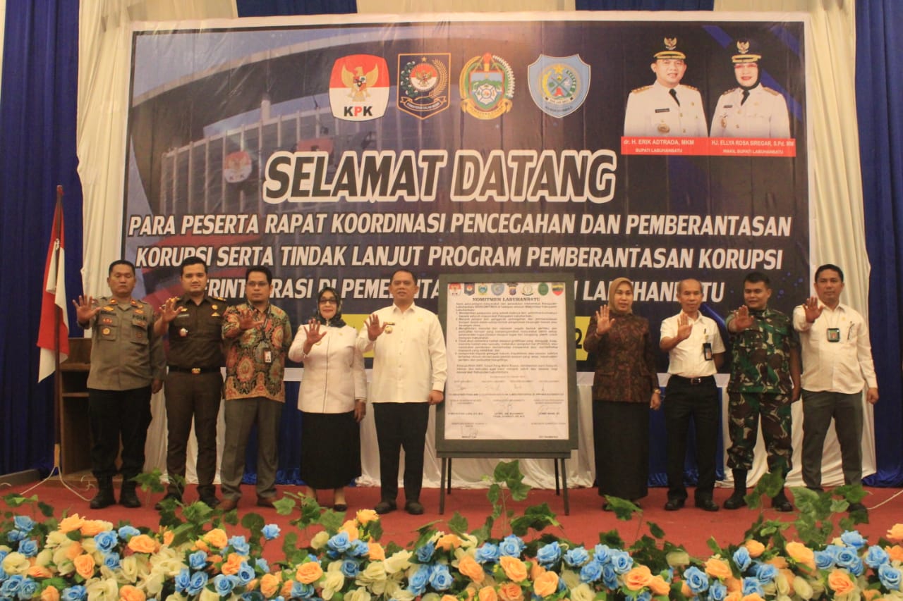 Pemkab Labuhanbatu Dukung Tim Korsupgah Wilayah I KPK RI Monitoring Program Pemberantasan Korupsi