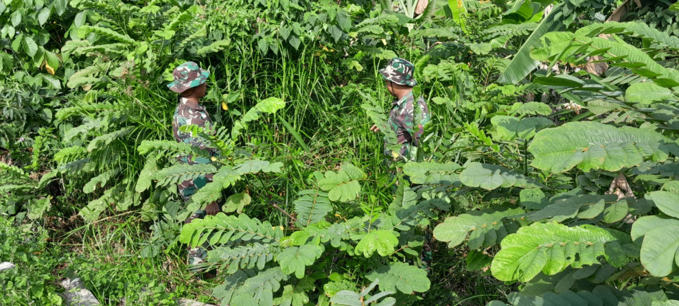 Babinsa Koramil 06/Merbau Intensifkan Patroli Karhutla di Desa Renak Dungun