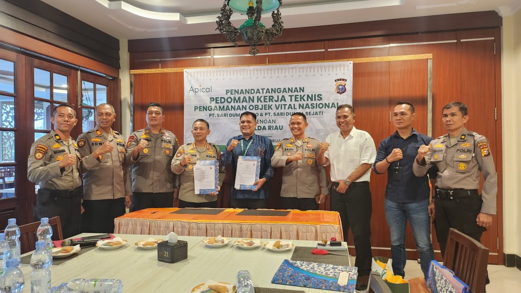 Perkuat Keamanan Obvitnas, Apical dan Polda Riau Tandatangani Pedoman Kerja Teknis 2025