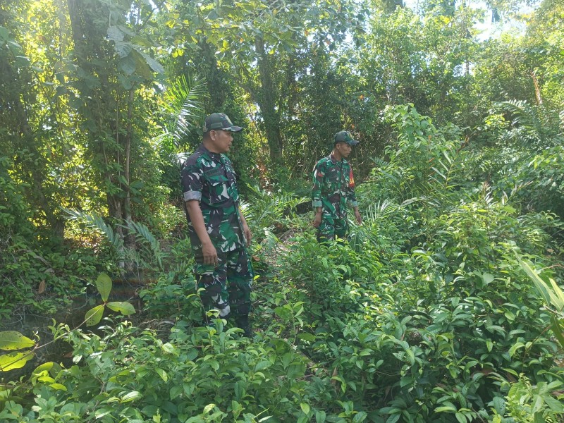 Babinsa Gencarkan Patroli Karhutla di Wilayah Koramil 06/Merbau