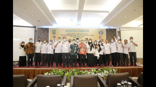 Sekda Inhil Hadiri Acara Pembukaan HLM TPID se-Provinsi Riau dan Tim TP2DD Tahun 2021