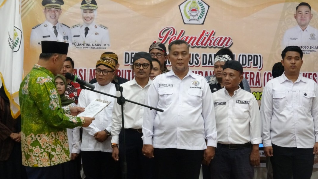 Bupati Herman Lantik Pengurus DPD GM Pujakesuma Inhil
