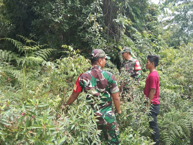 Babinsa Koramil 06/Merbau Aktif Sosialisasi Cegah Karhutla di Desa Mengkirau