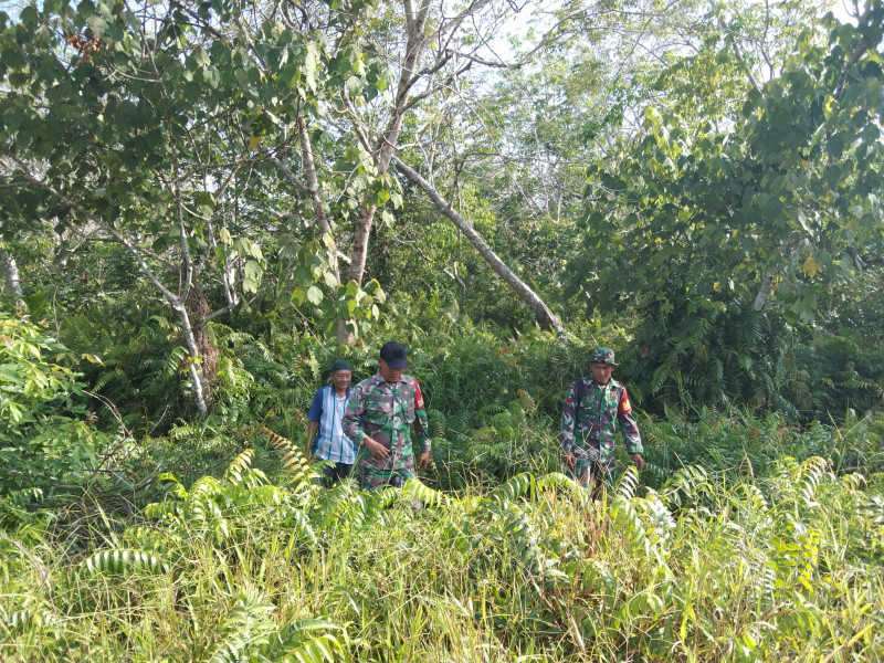 Giat Rutin Babinsa Koramil 06 Merbau Untuk Terus Bersinergi Cegah Karhutla