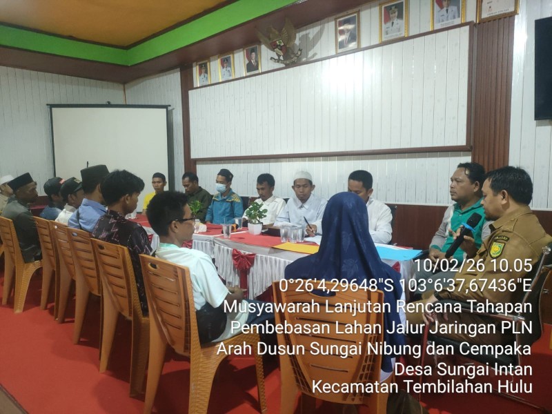 Pemdes Sungai Intan Matangkan Pembebasan Lahan Jalur PLN ke Dusun Sungai Nibung dan Cempaka