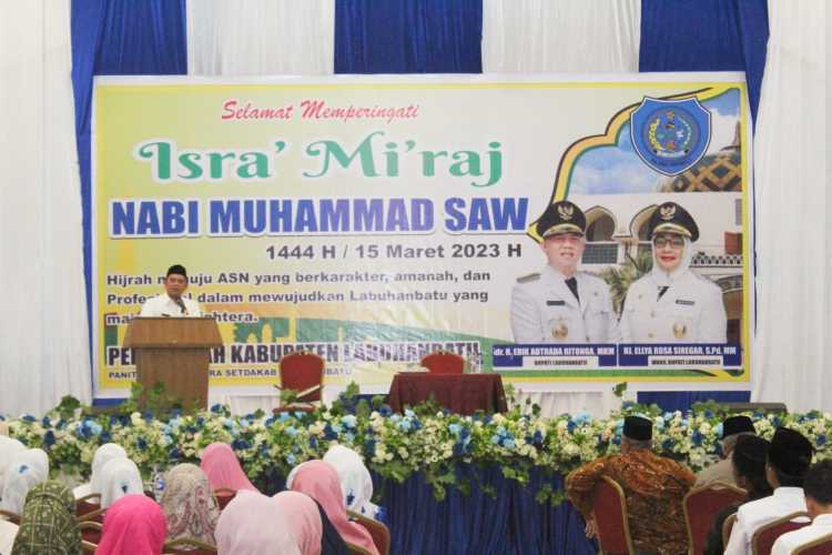 Pemkab Labuhanbatu Gelar Peringatan Isra Mi'raj, Bupati: Ajak ASN Hijrah