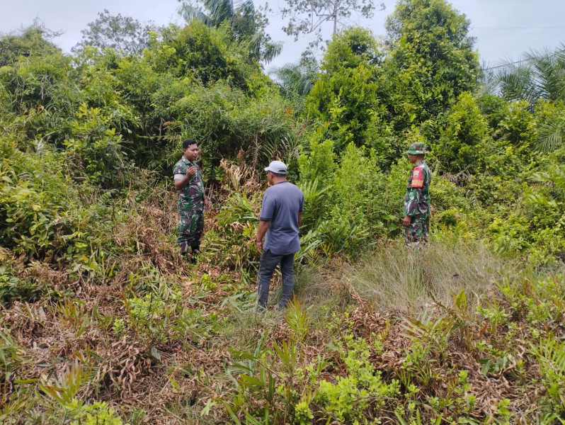 Masyarakat Mendukung Kegiatan Sosialisasi Pencegahan Karhutla Oleh Babinsa Koramil 06 Merbau