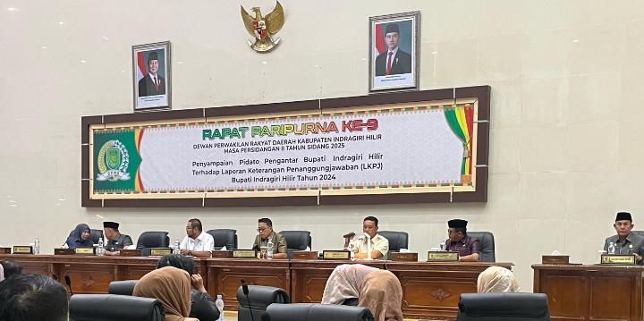 DPRD Inhil Gelar Rapat Paripurna ke-9 Masa Persidangan 2 Tahun 2025