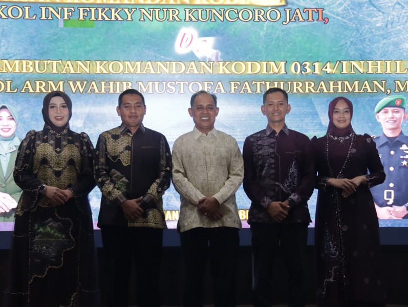 Bupati Herman Apresiasi Pengabdian Dandim Lama dan Sambut Dandim Baru Kodim 0314/Inhil