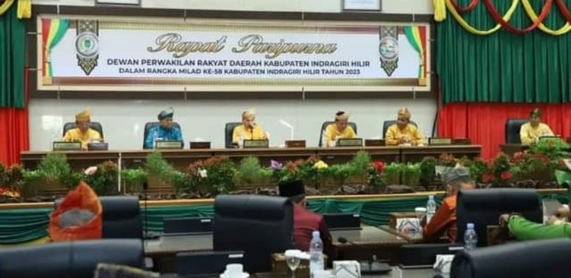 Ketua DPRD Inhil Pimpinan Rapat Paripurna Istimewa Milad Inhil ke-58