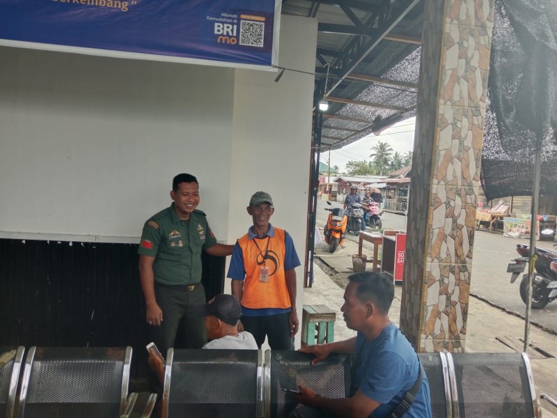 Komsos Babinsa Koramil 06/Merbau, Memupuk Kekompakan di Kampung Pancasila