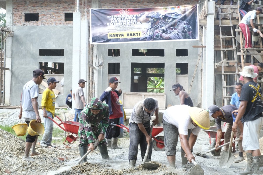 Karya Bhakti Kodim 0320/Dumai Rayakan HUT TNI ke-79